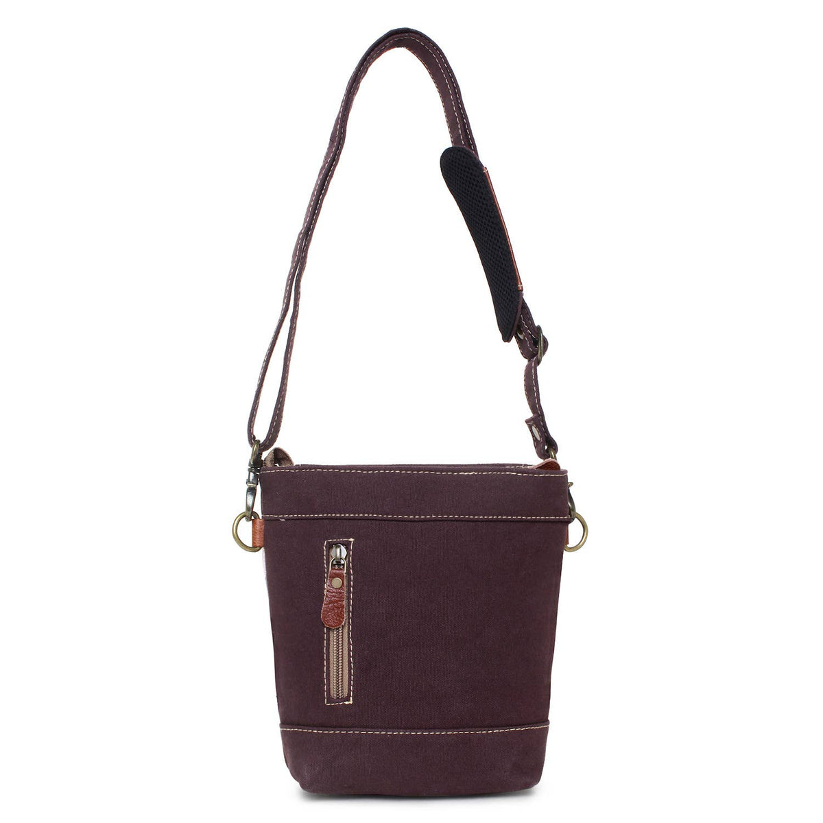 Up-cycled Canvas & Leather Crossbody Bag Purse