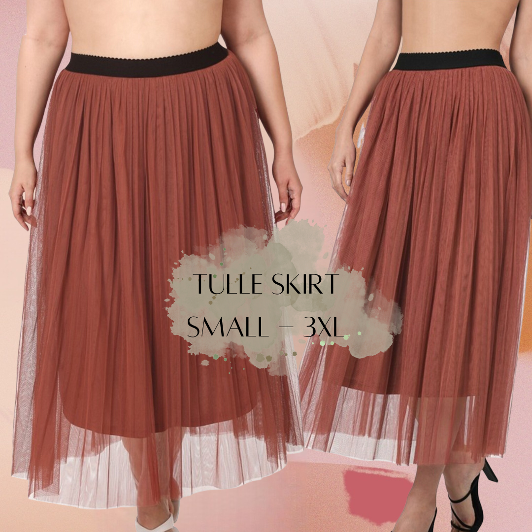 Rust Tulle Skirt small - 3XL * on sale