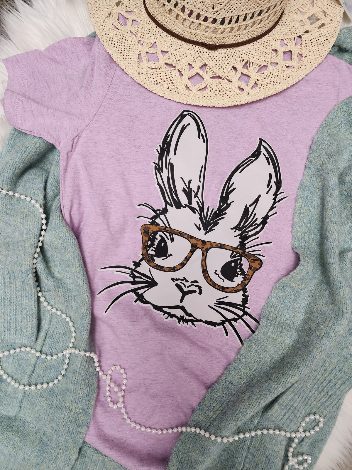 Bunny with Glasses Graphic Tee