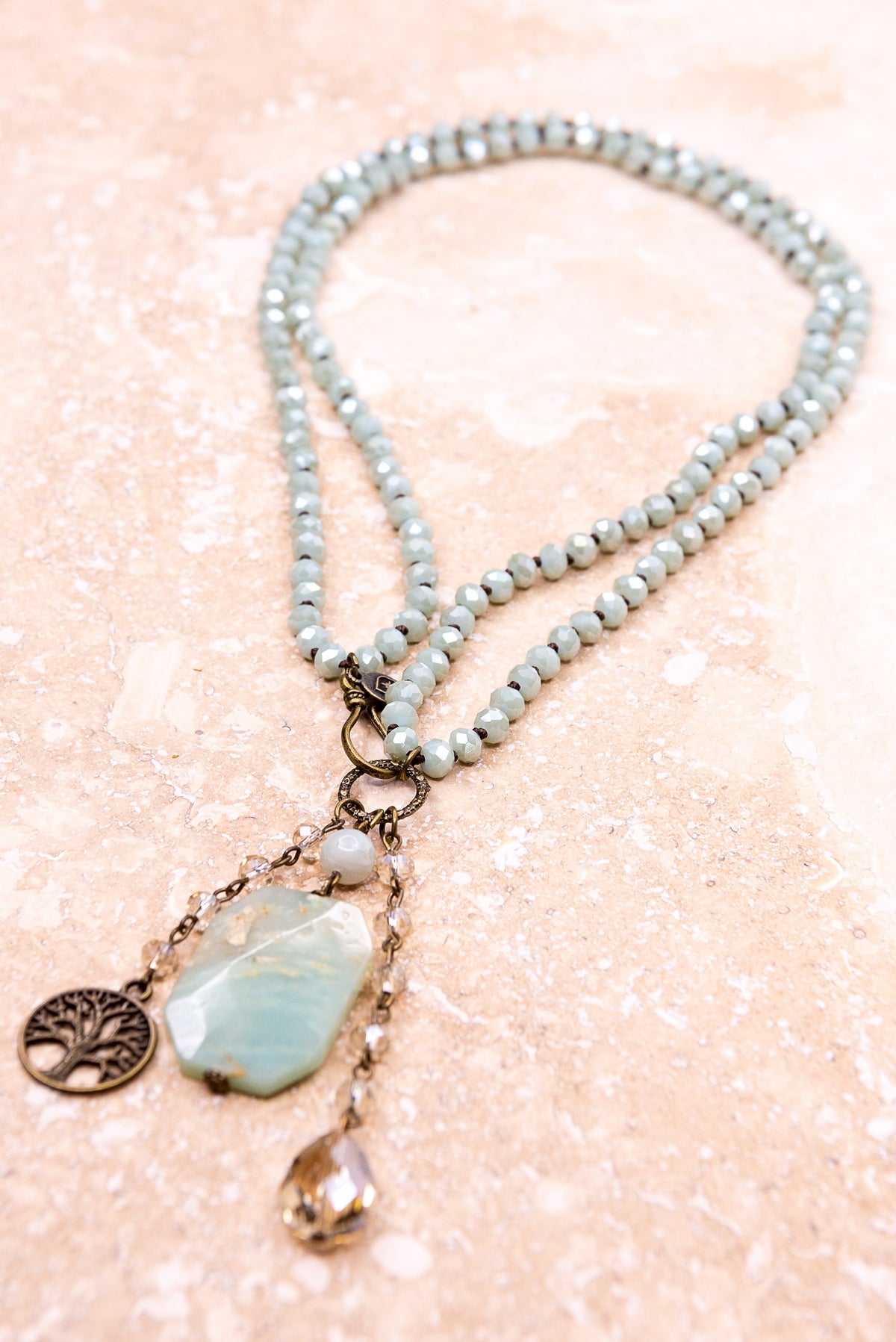 Rain Drop Stone necklace
