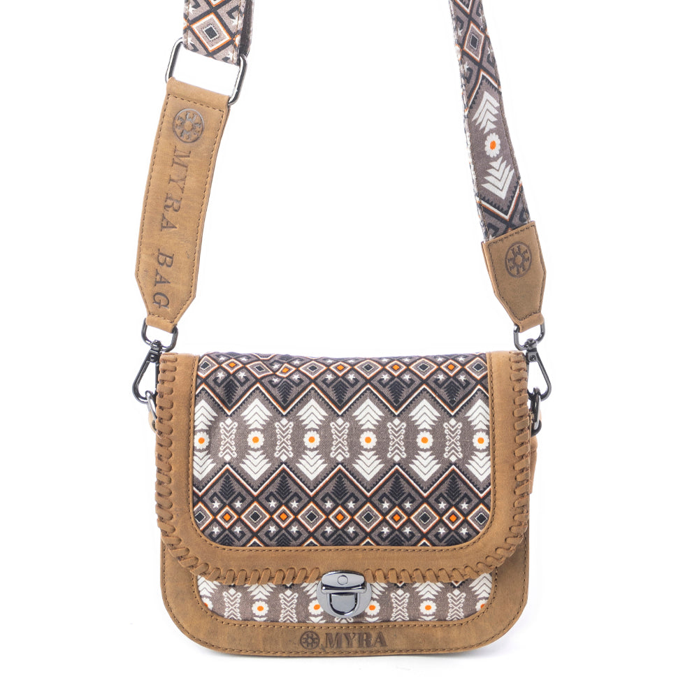 Nuevas Mosaic Canvas Crossbody Purse