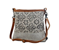 Tessalated Leather Crossbody Bag