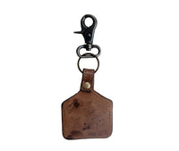 Sunflower leather key fob clip