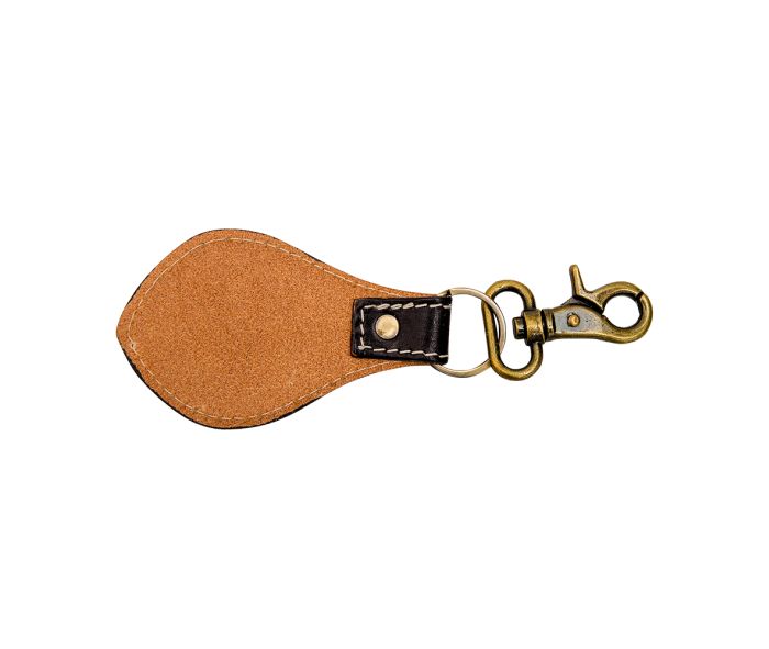 Mandala leather key fob clip *