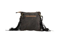 Sunny Fields Leather Cross-body Purse with leather tassels *