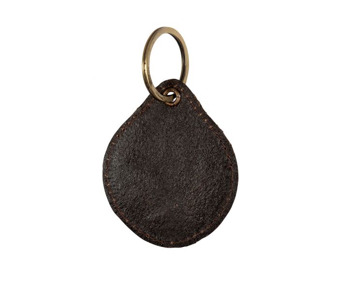 Feather leather key fob clip