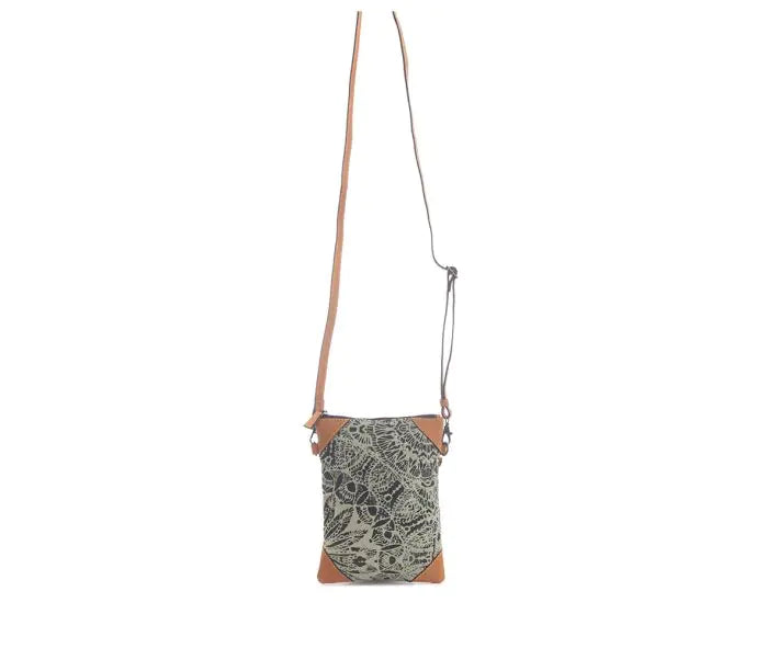 Mandala Leather Corner Crossbody Bag