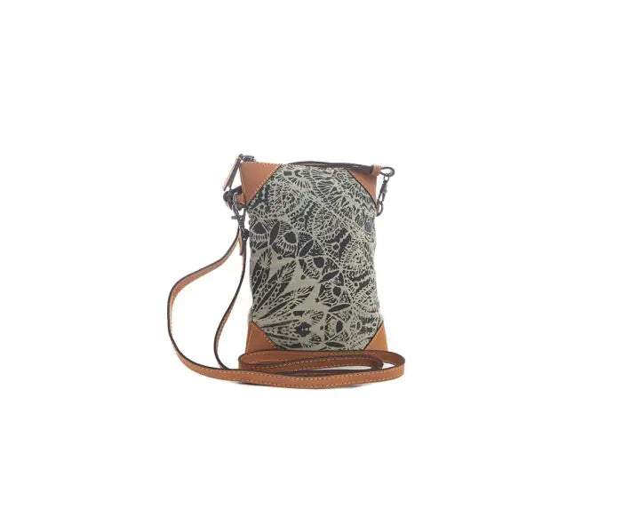 Mandala Leather Corner Crossbody Bag