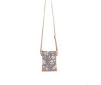 Floral Leather Corner Crossbody Bag