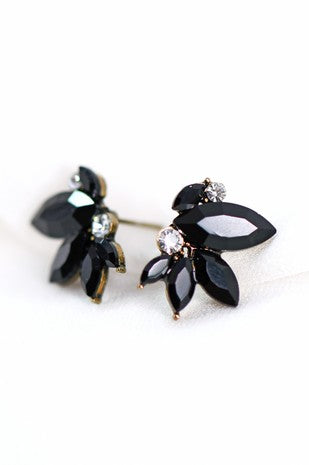 Shine So Bright Stud Earring in Black