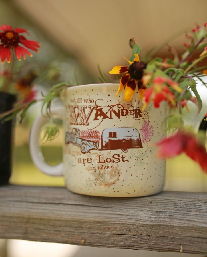 "Not all who wander are lost" ceramic mug