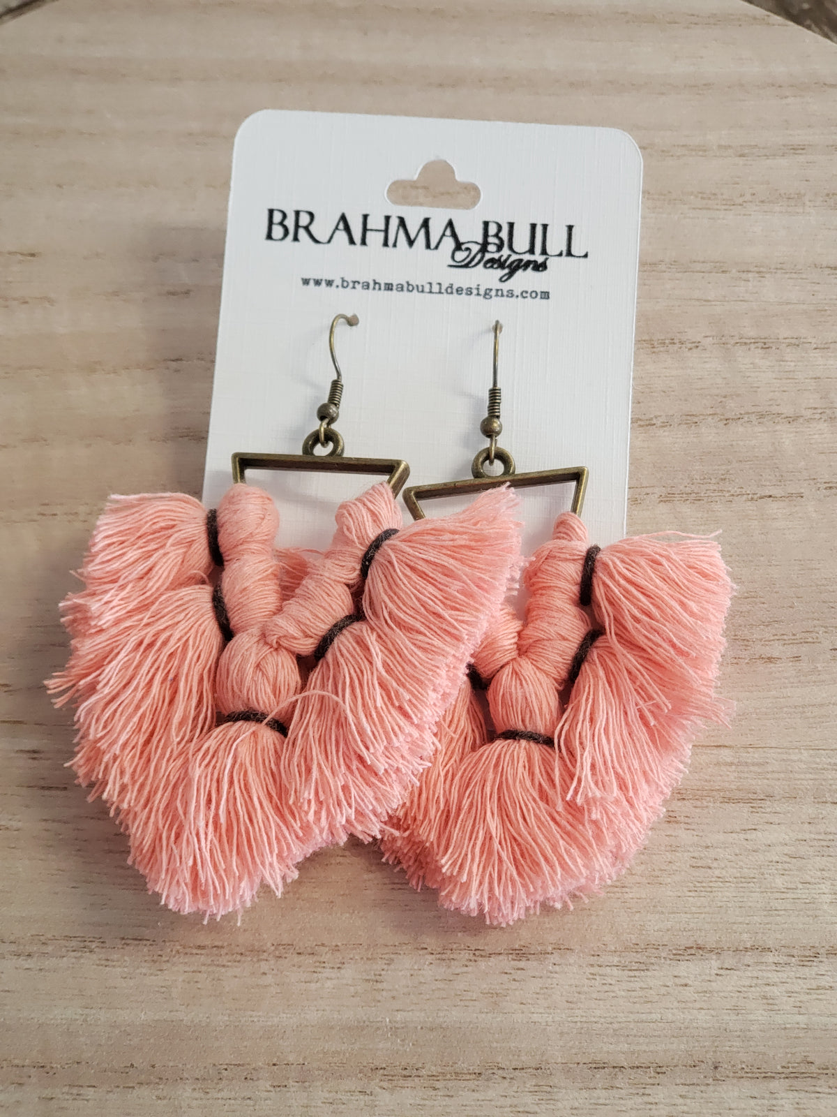 Brahma Coral tassel earring * on sale