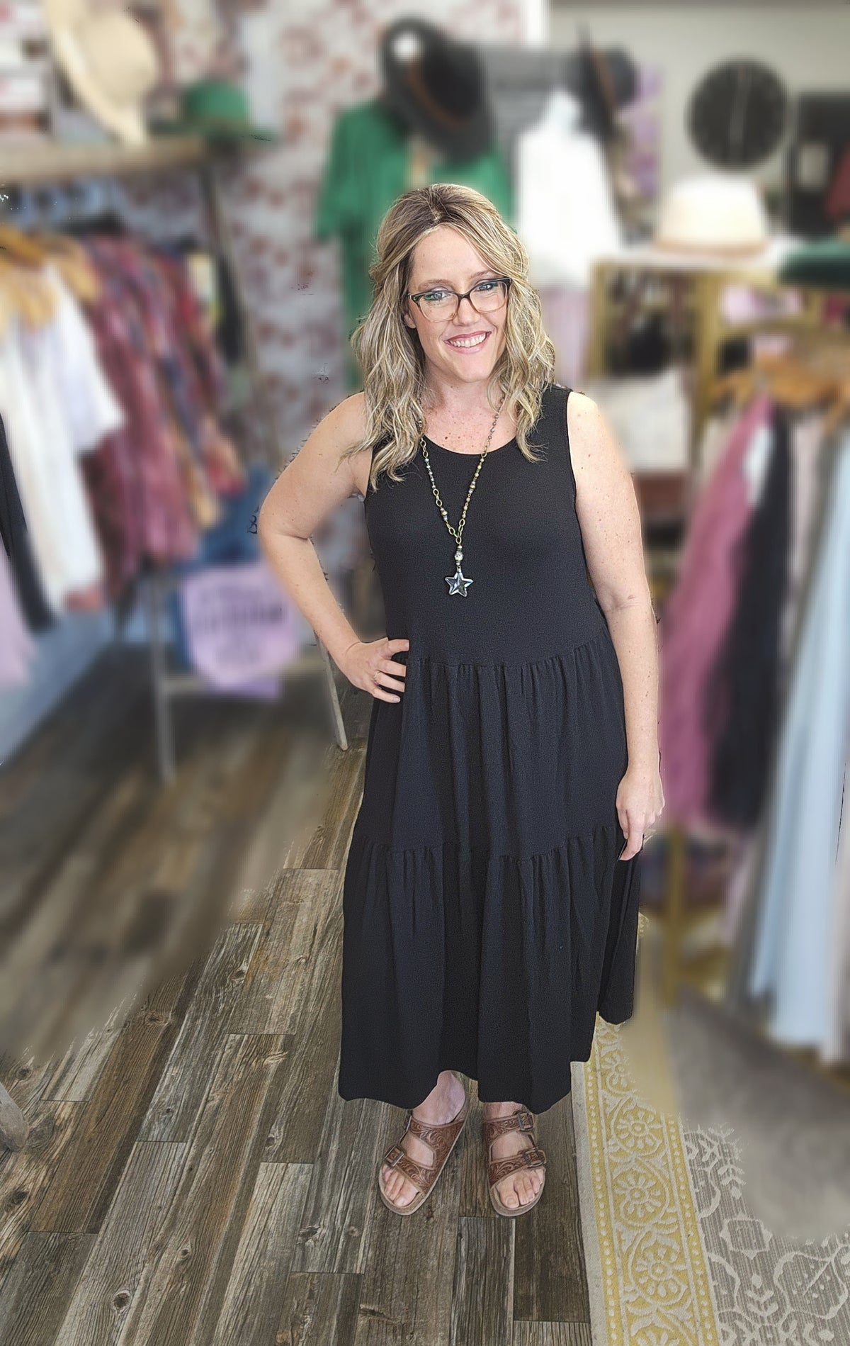 Sunny Day Dress in Black Sm - 3XL * on sale