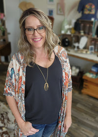 Carnival linen cami in black * on sale