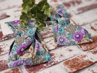 Stay Kool knotted headband lilac and teal floral