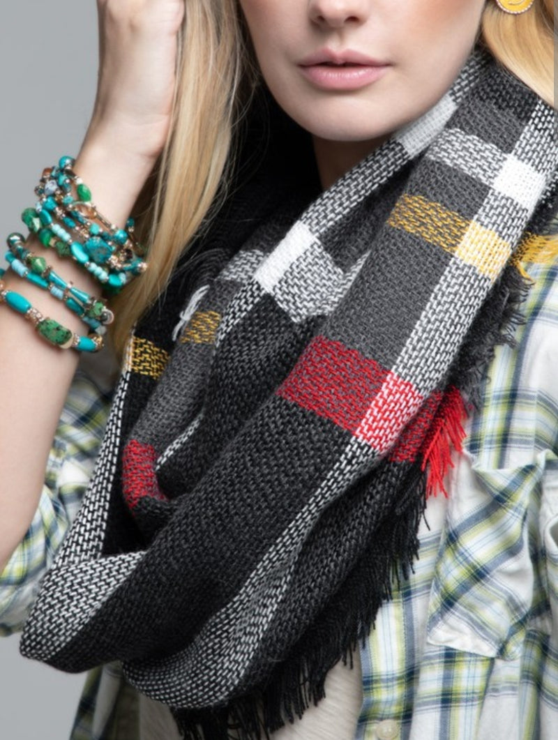 Black infinity scarf