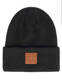 Black C.C. knit beanie