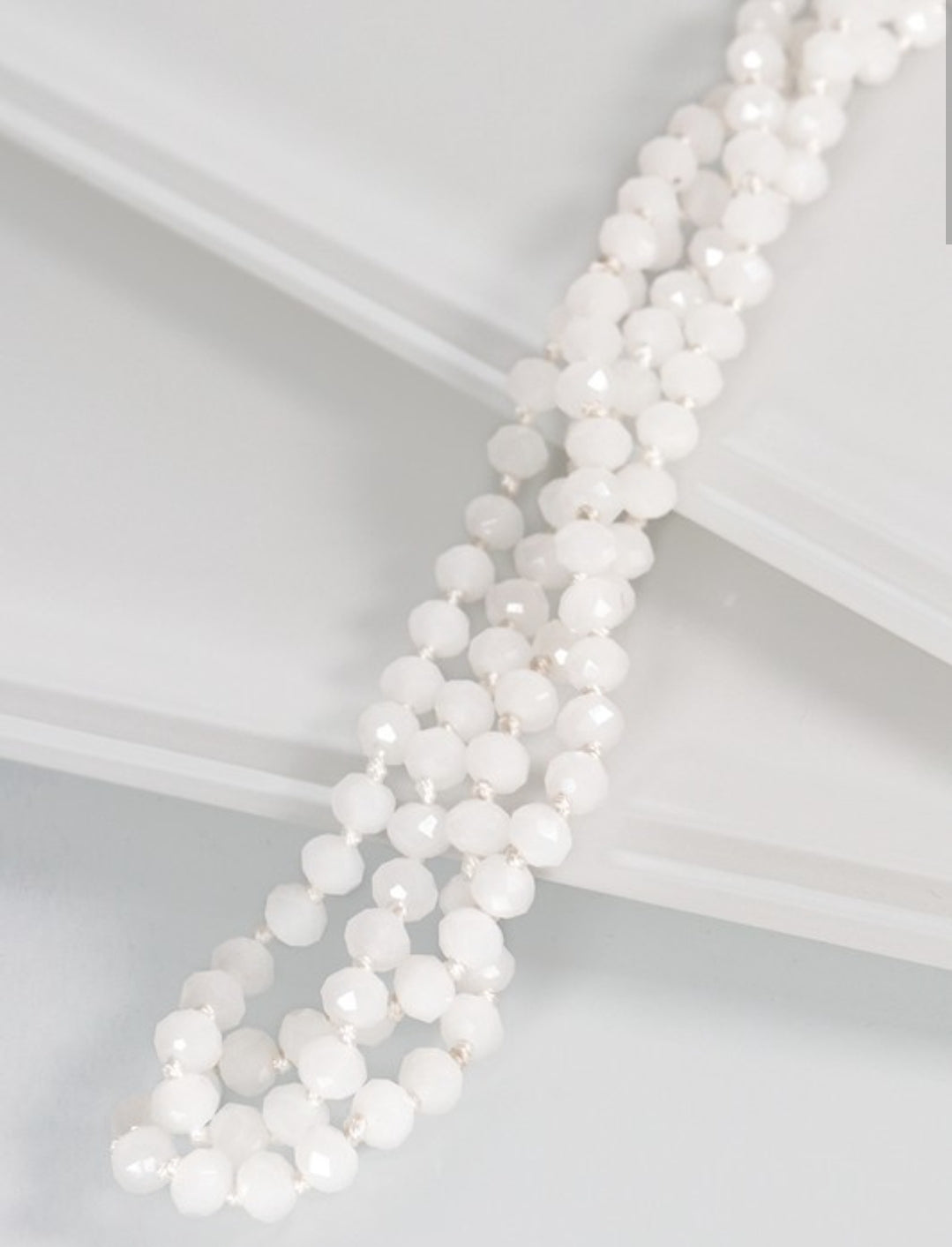 Ivory Glass bead necklace *