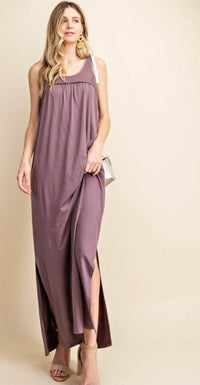 Lavender Mesh back Maxi Dress * on sale