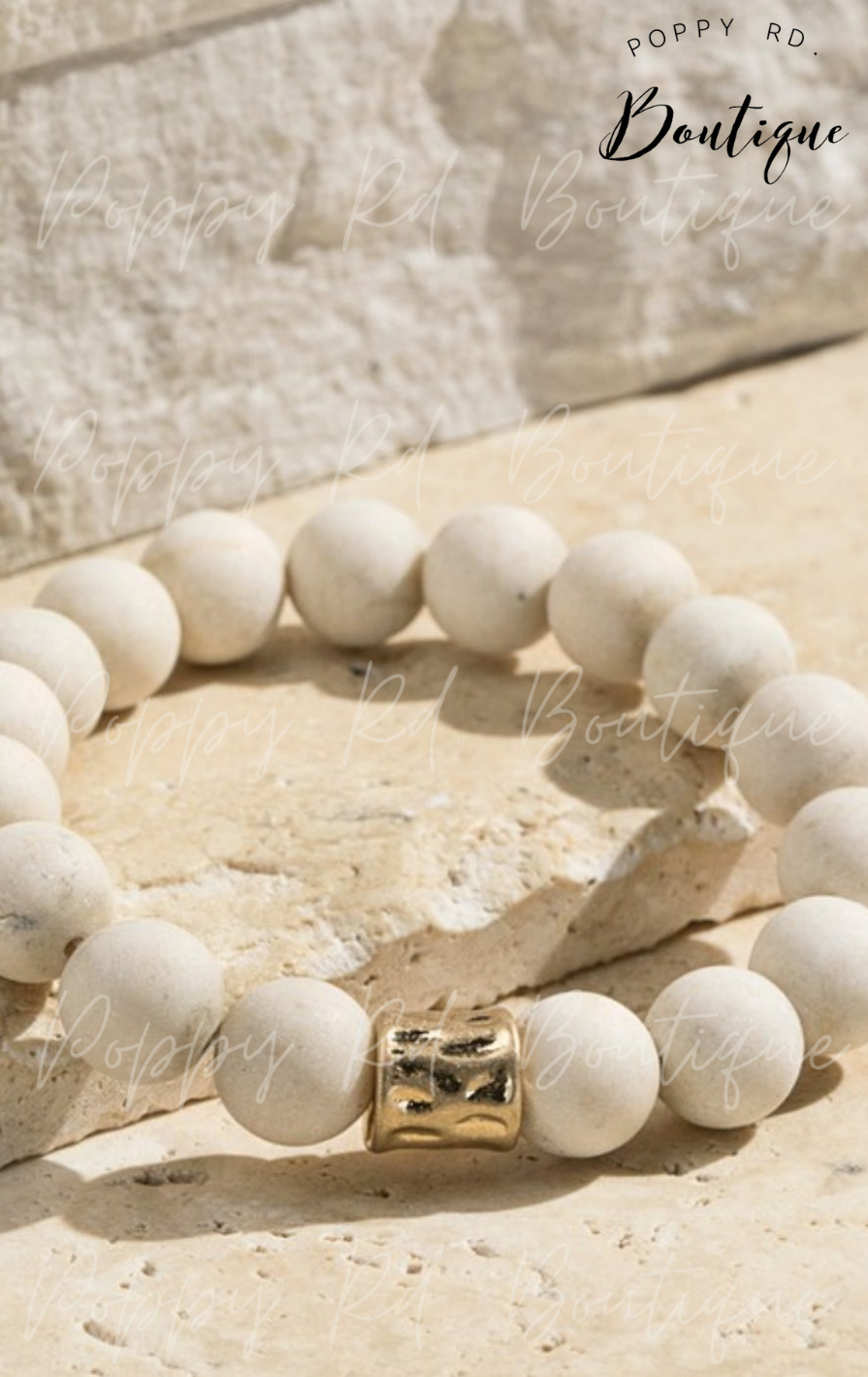 Ivory Stone bead bracelet