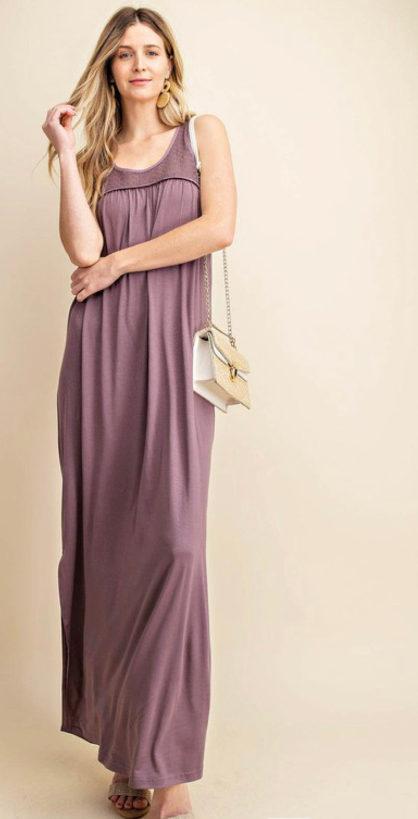 The Ragged on sale Priest Lavender Mesh Maxi Dress