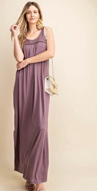 Lavender Mesh back Maxi Dress * on sale