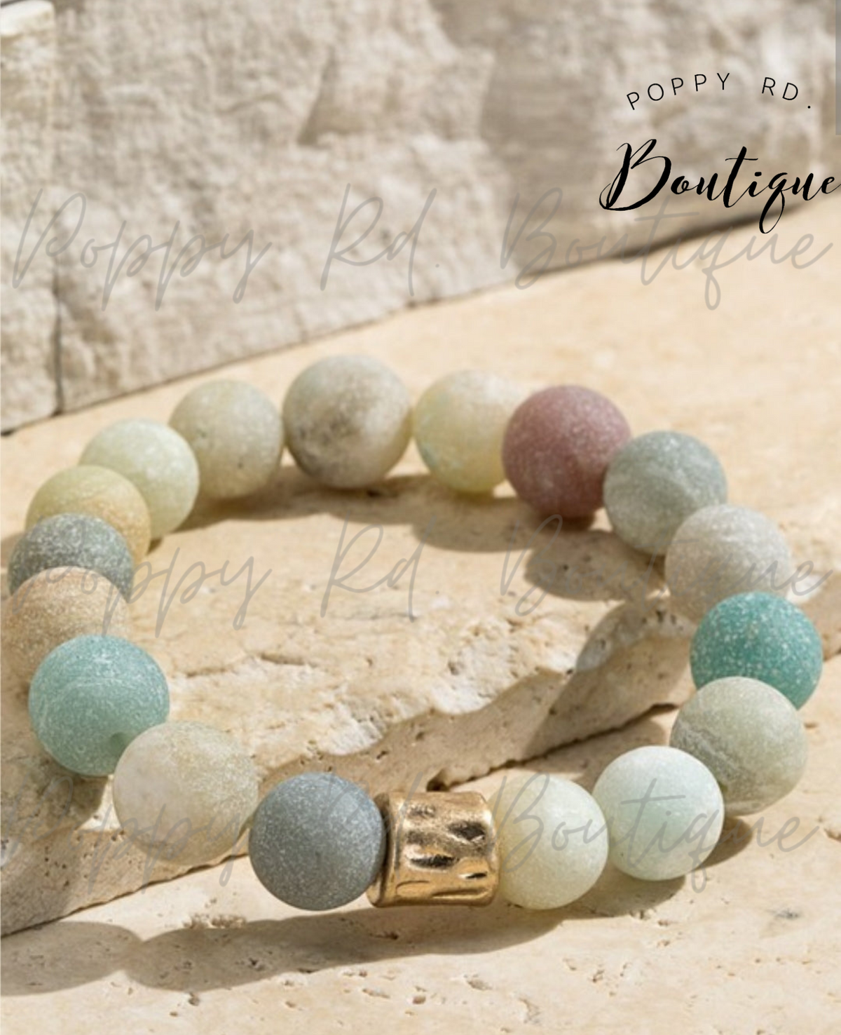 Amazonite stone bead bracelet