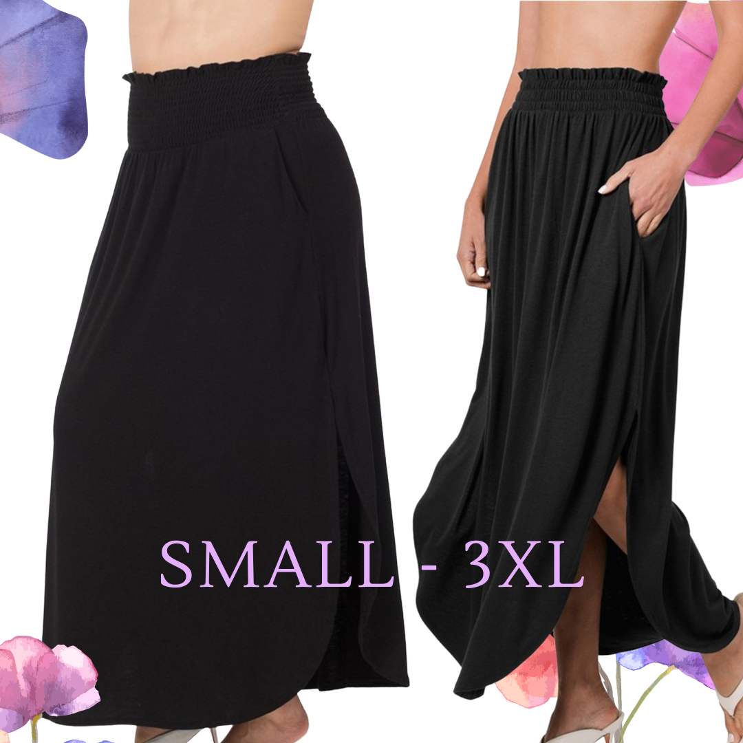 Black Maxi Skirt 1XL - 3XL